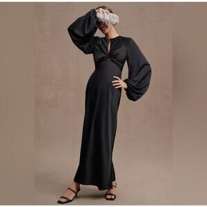Significant Other Demi Backless Long Sleeve Column Gown in Size 4